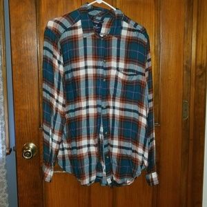 Boyfriend fit women's button up flannel